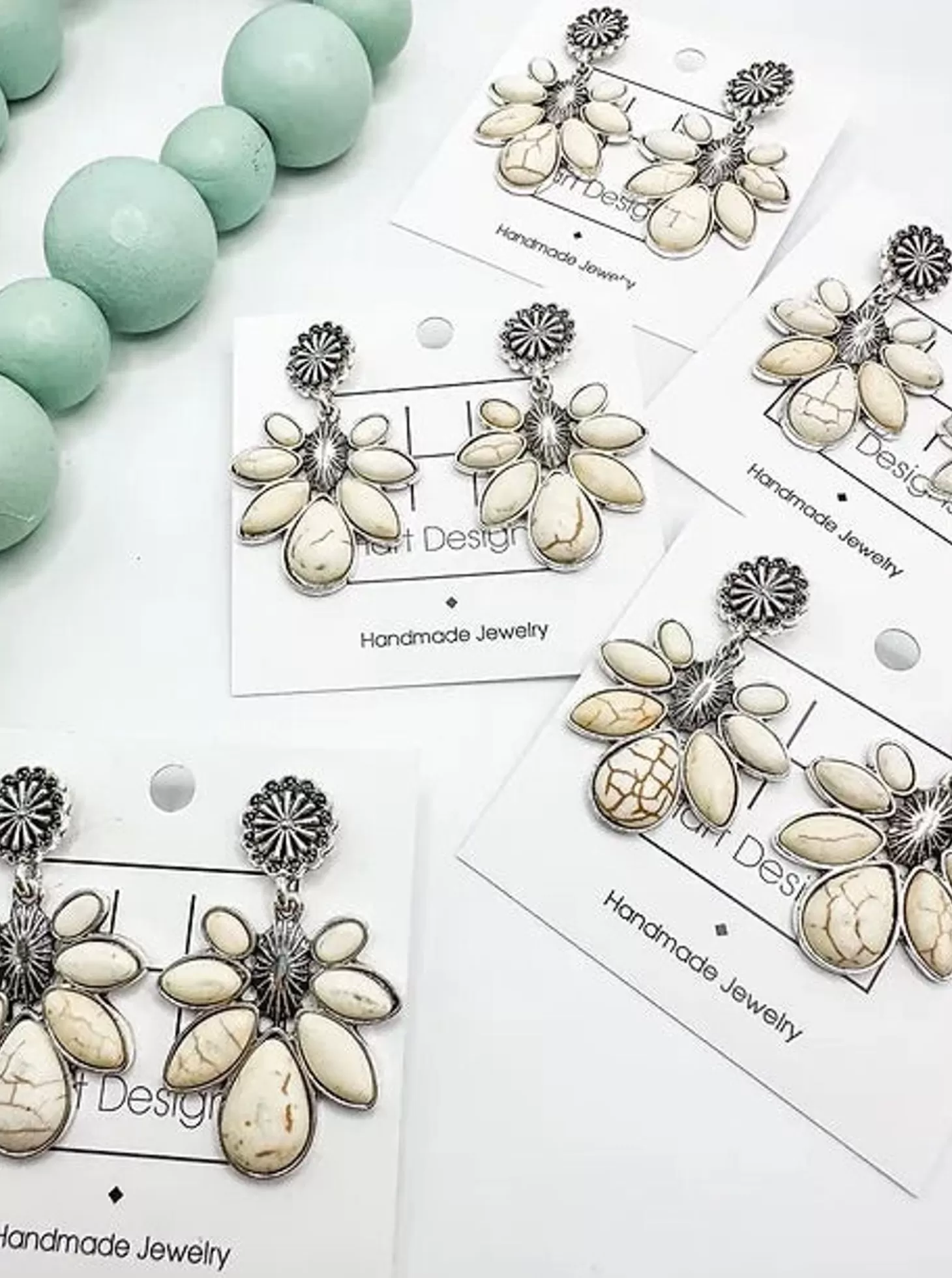 Allie Lynn's Boutique Hart Designs Jewelry<Coastal Cowgirl Earrings "Bone"