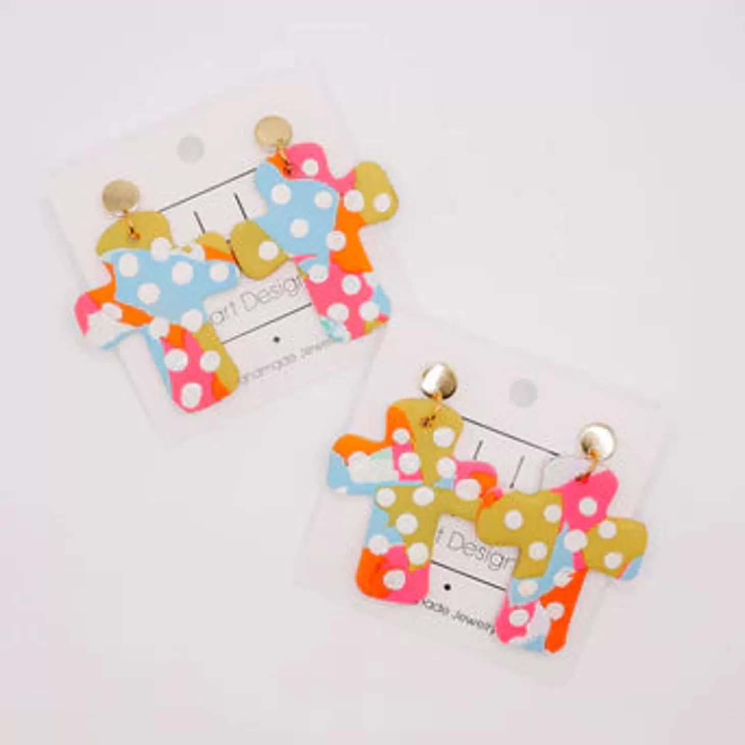 Allie Lynn's Boutique Hart Designs Jewelry<Colorful Clay Cross Earrings