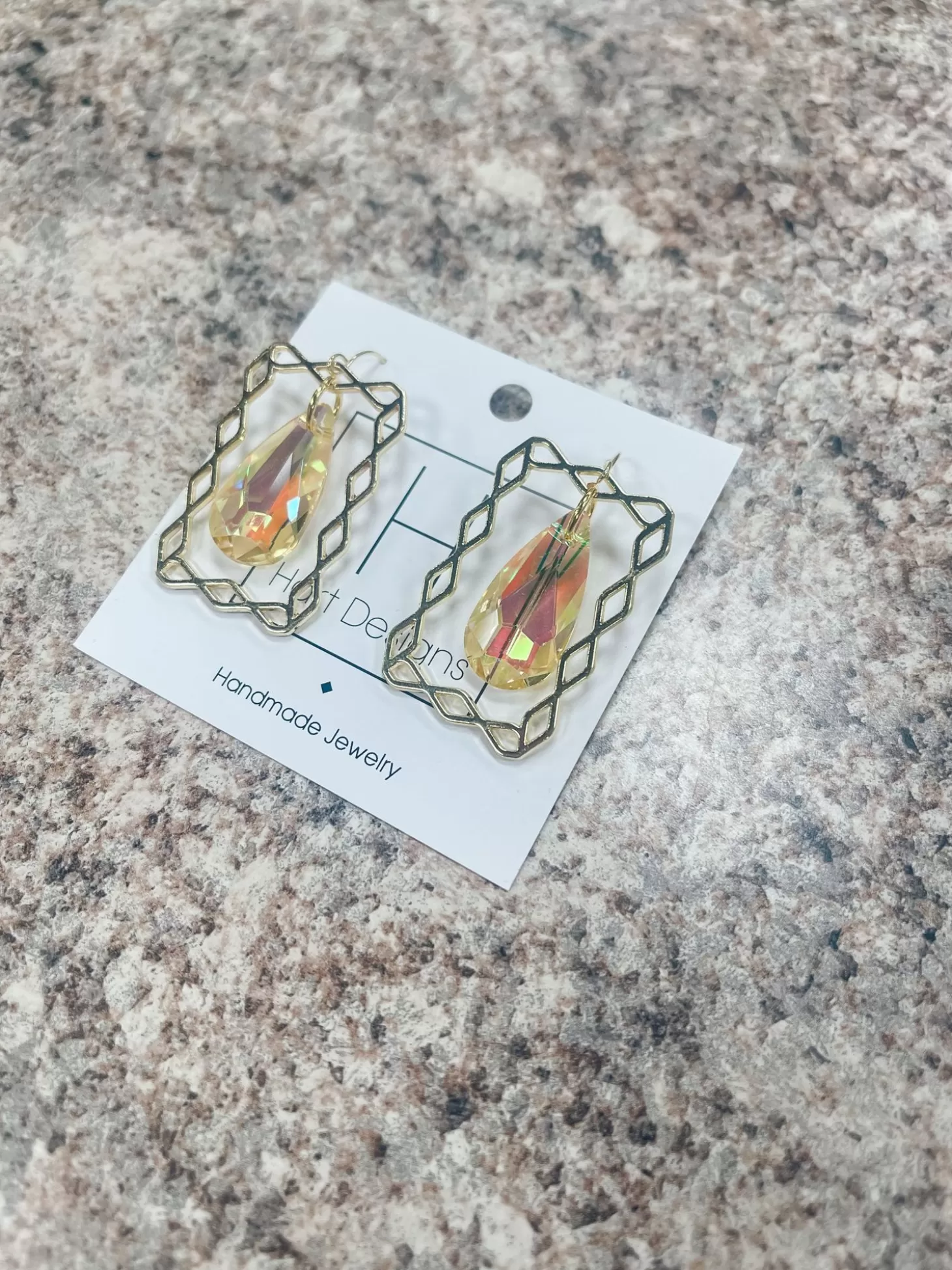 Allie Lynn's Boutique Hart Designs Jewelry<Crystal Gold Earrings