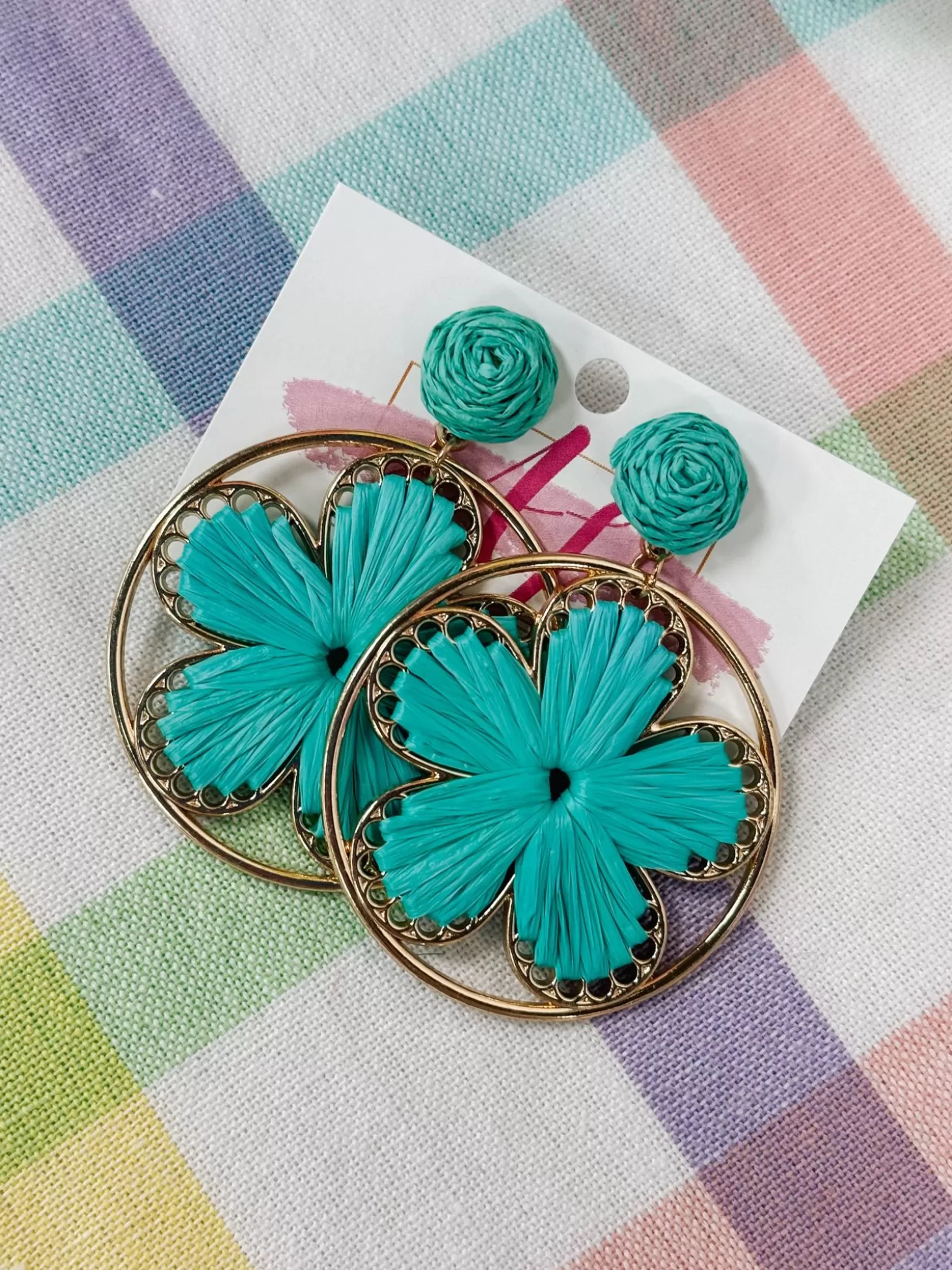 Allie Lynn's Boutique Jewelry<Flower Earrings "Turquoise"