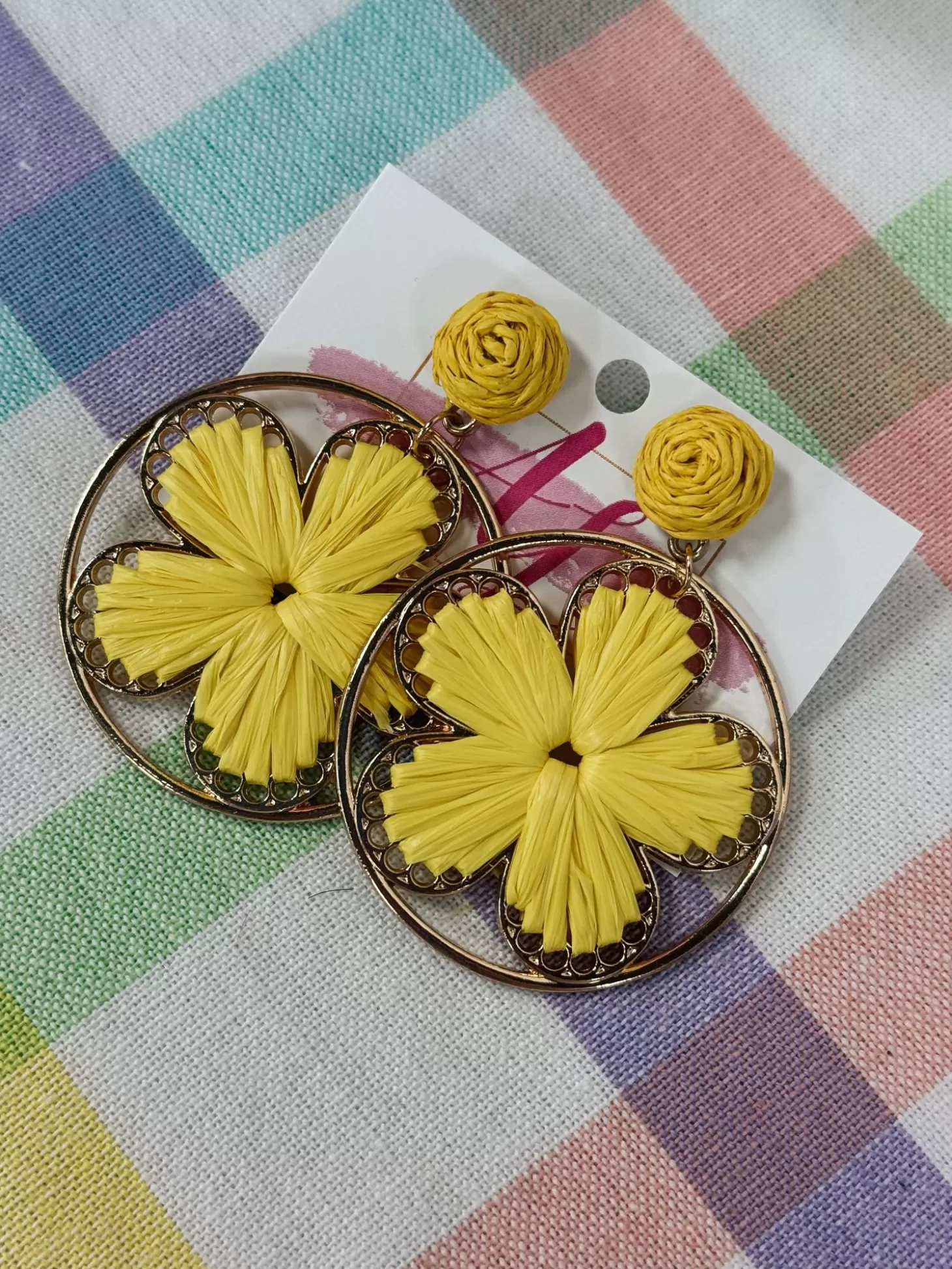 Allie Lynn's Boutique Jewelry<Flower Earrings "Yellow"