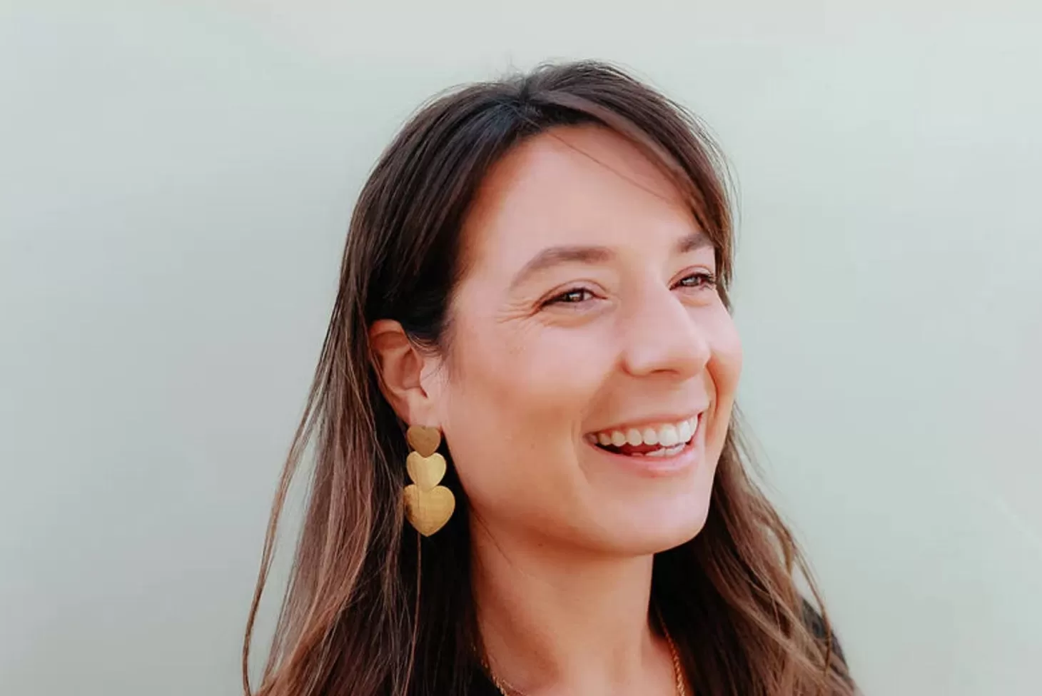 Allie Lynn's Boutique Hart Designs Jewelry<Gold Tiered Heart Earrings