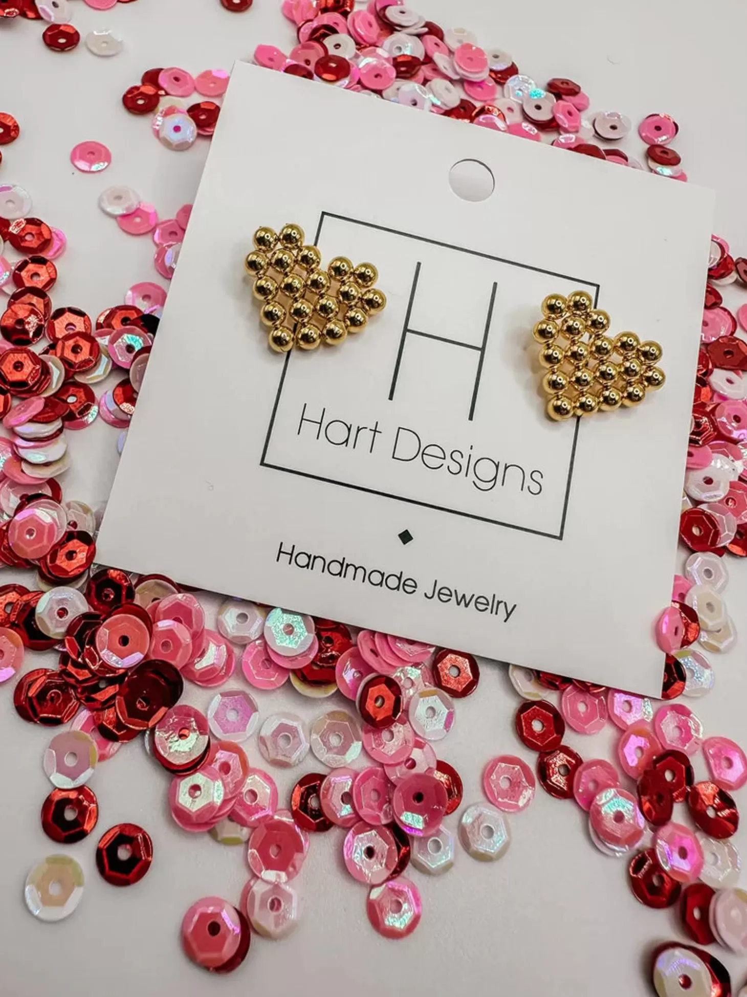 Allie Lynn's Boutique Hart Designs Jewelry<Heart Gold Stud