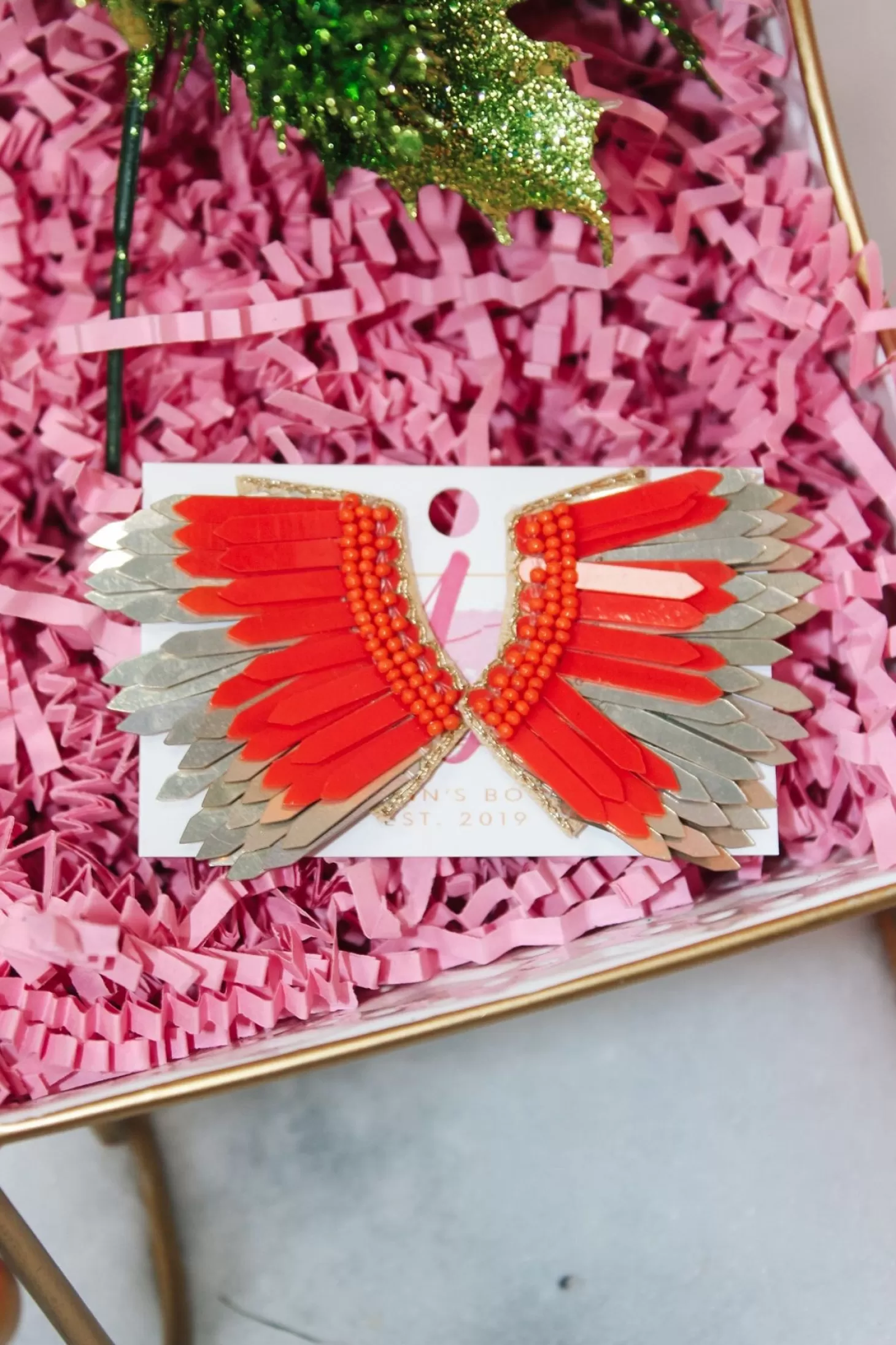 Allie Lynn's Boutique Jewelry<Holiday Party Earrings "Red"