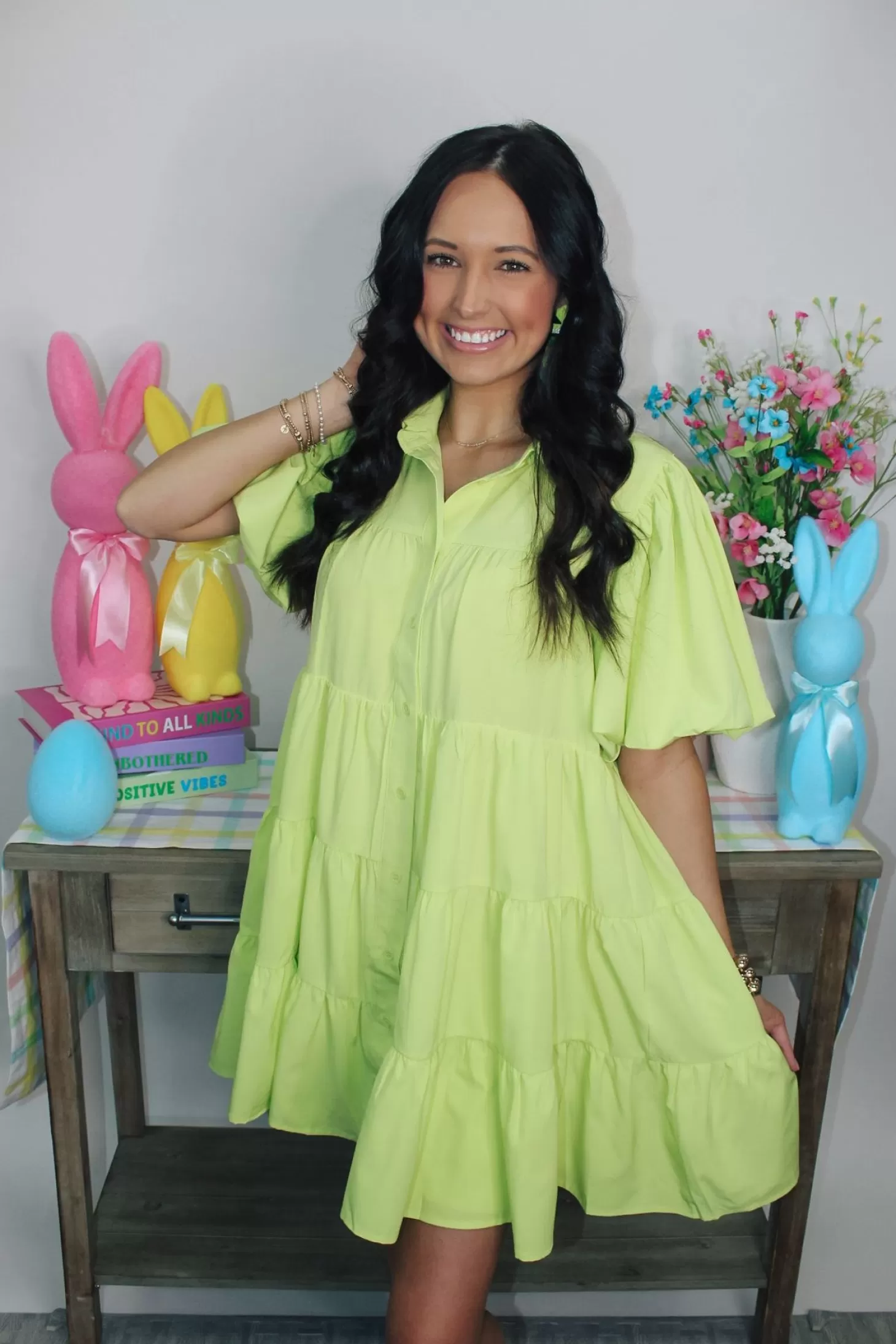 Allie Lynn's Boutique Spring Fever<Loving Lime Mini Dress