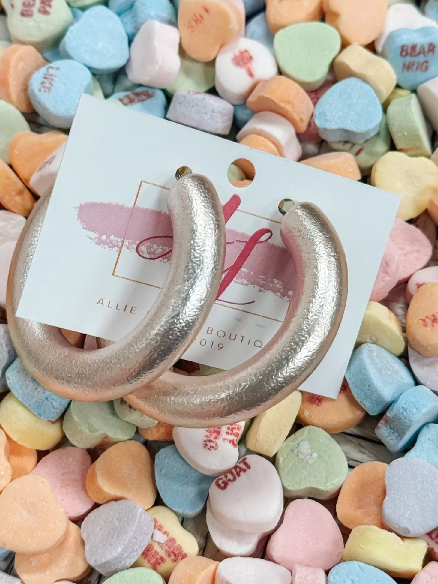 Allie Lynn's Boutique Jewelry<Metallic Hoops "Rose Gold"