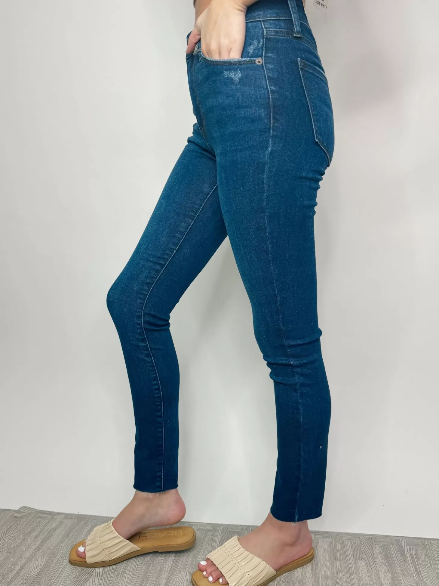 Allie Lynn's Boutique Pants<Mid Rise Scissor Cut Skinny "Dark Denim"