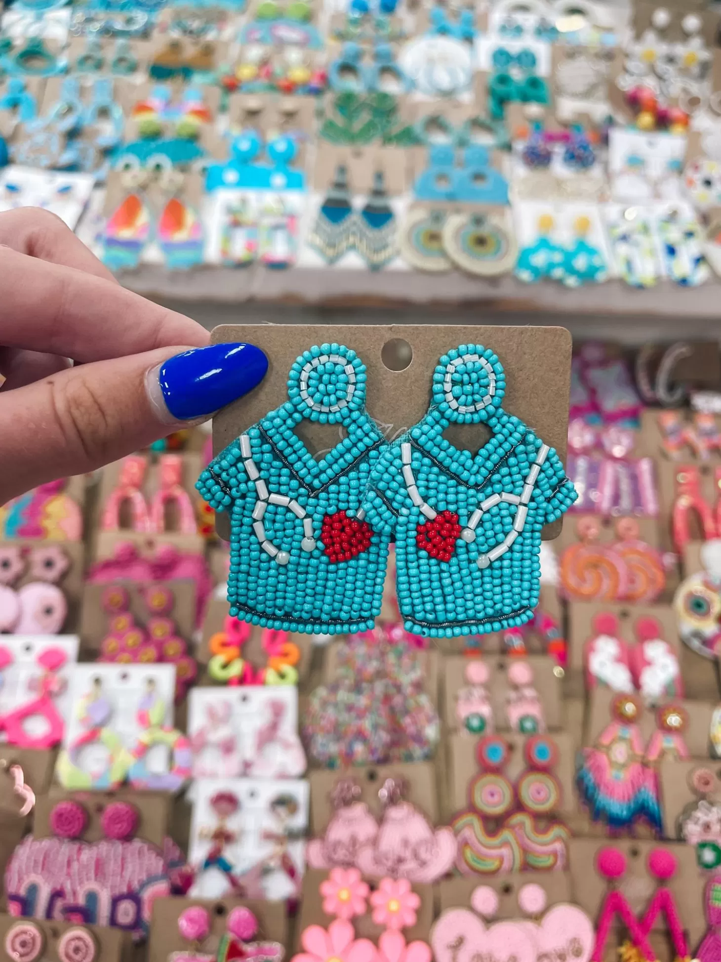 Allie Lynn's Boutique Jewelry<Nurse Earrings "Blue"