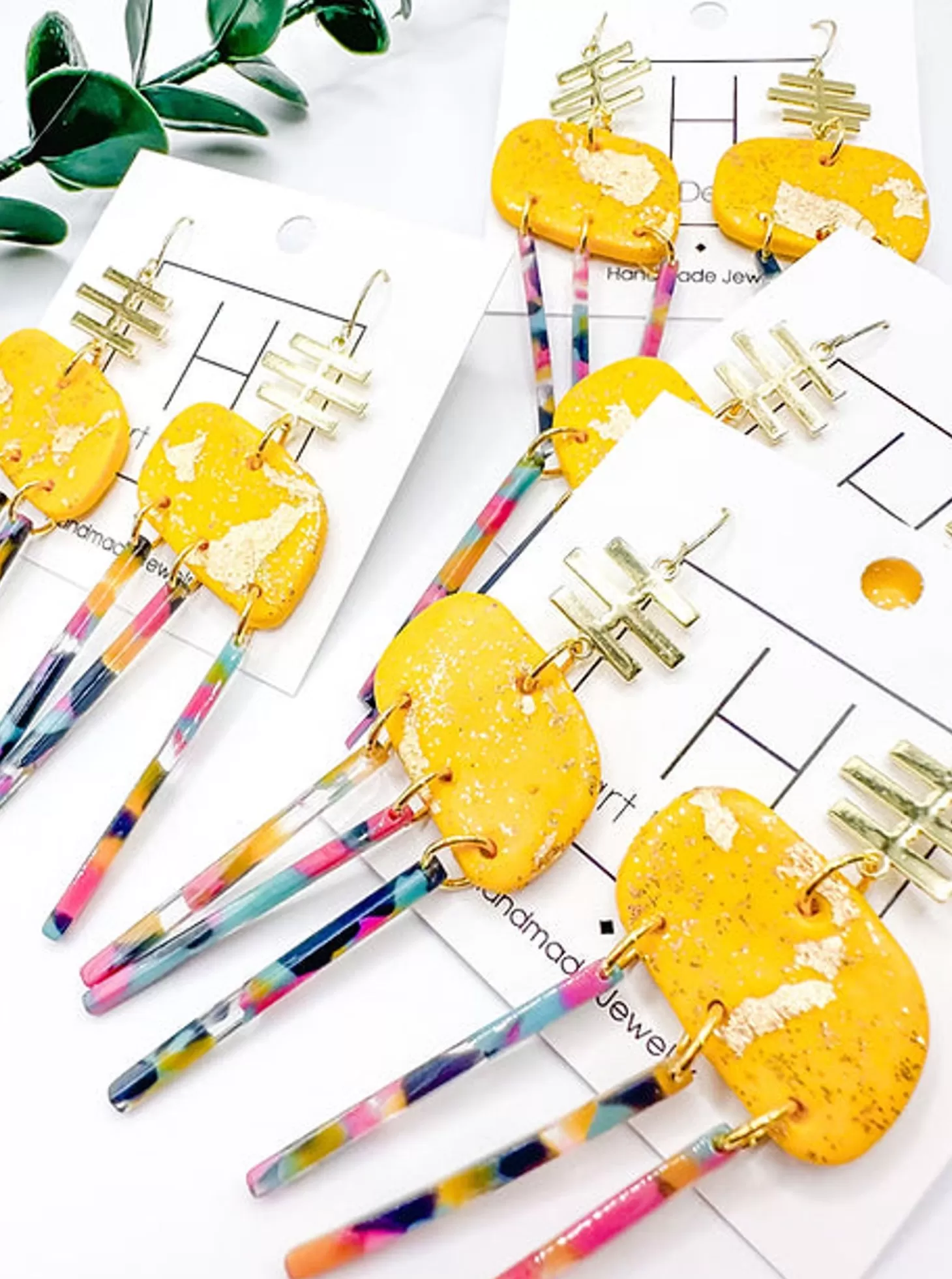 Allie Lynn's Boutique Hart Designs Jewelry<Popping Yellow Earrings